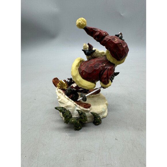 Vintage Carver's Choice 1998 Christmas Skiing Santa Claus 6" Tall READ - Picture 4 of 10